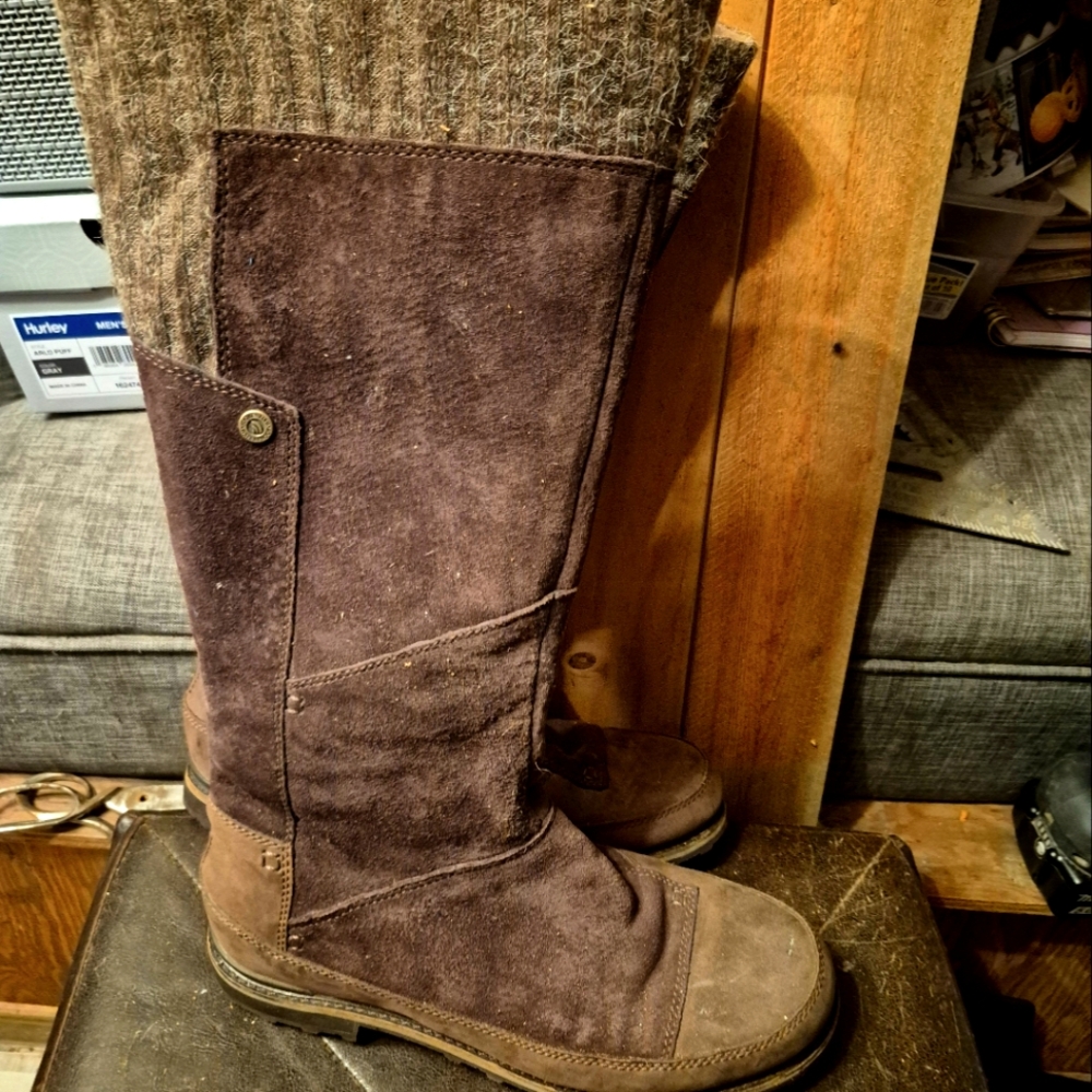 The North Face Brown Suede Primaloft 200 gram Knee High Boots